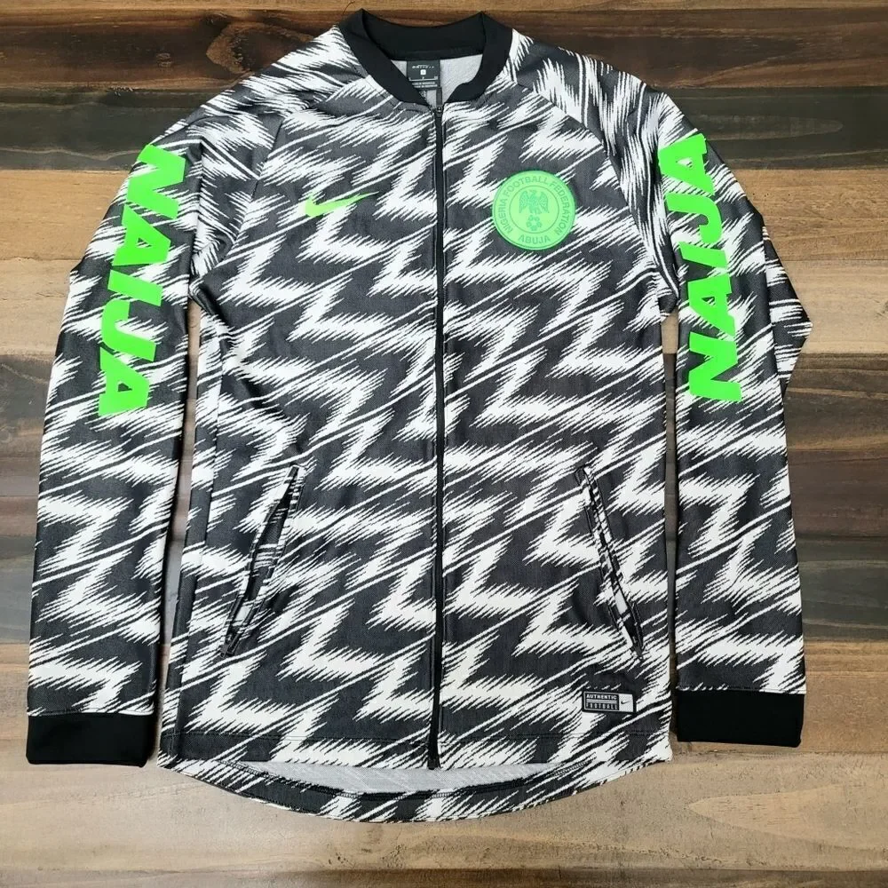 NIKE Official Nigeria Anthem Dry Squad Tracktop Jacket 893597-100 WC 2018 Size S